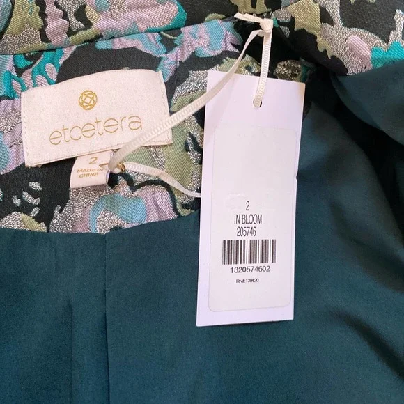 NWT ETCETERA Blazer In Bloom Print, size 2 - Picture 12 of 16